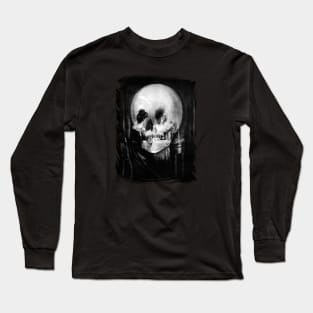 All is Vanity - Skull Optical Illusion Long Sleeve T-Shirt